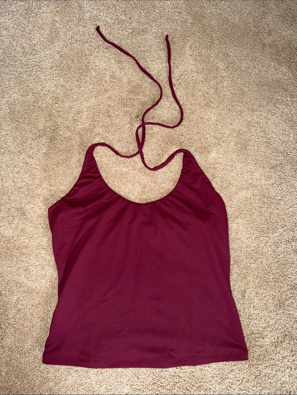 ReoRia Burgundy Halter Camisole